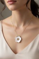 Necklace in 18k gold with Green Brilliants, Rubies & Emeralds