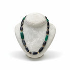 Necklace in Sardonyx stones & Solomon gemstone with 18k gold elements