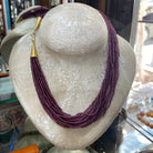 Necklace with Garnet stones & Gold 18k clasp