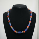 Necklace with Lapis Lazuli & Red Coral and sterling silver elements