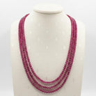 Necklaces in Pink Sapphire, Rubies, Emeralds gemstones & 18k gold elements