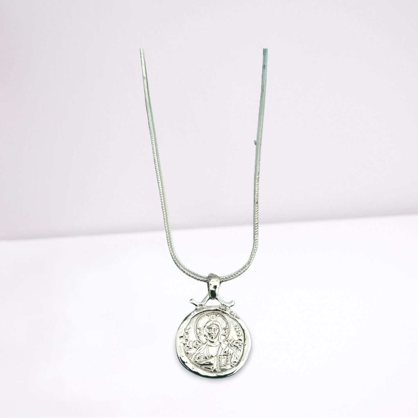 Byzantine Konstantinato Pendant Solid Sterling silver, Greek Handmade Jewelry