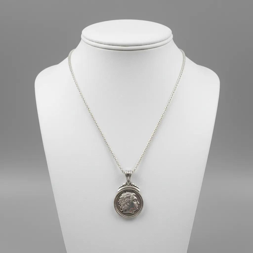 Pendant in sterling silver, Alexander the Great Coin (PE-94)
