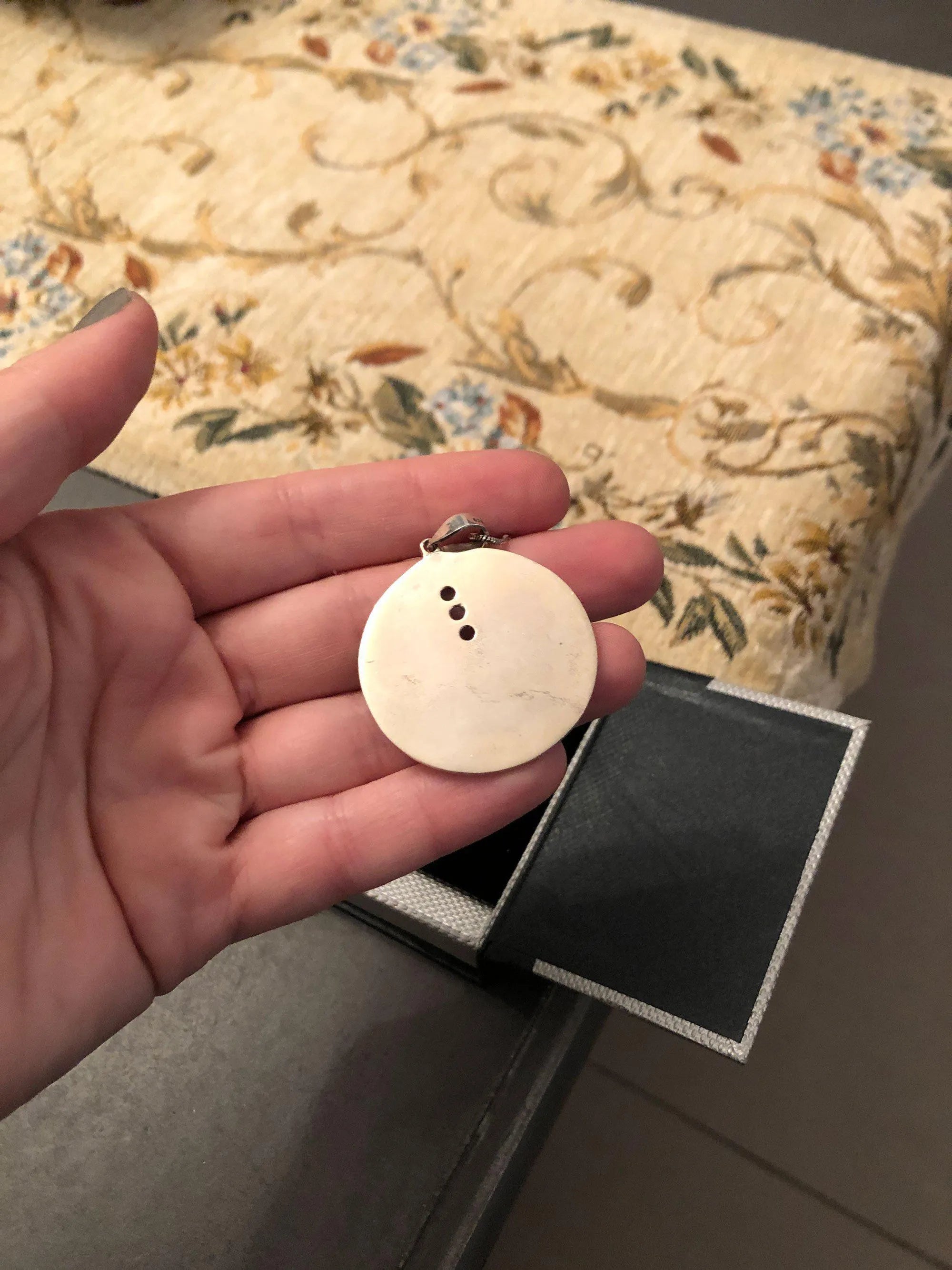 Pendant on Sterling silver, Solid silver Pendant, Flower Pendant, Energy Pendant