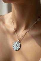 Pendant on Sterling silver, Solid silver Pendant, Flower Pendant, Energy Pendant