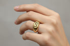 Ring in 14k gold, Meander (B-149)