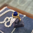 Ring in 14k gold with Lapis