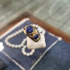 Ring in 14k gold with Lapis