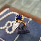 Ring in 14k gold with Lapis (B-147)