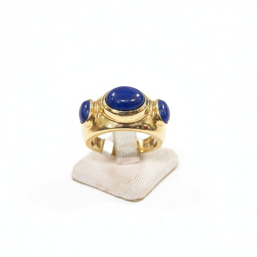 Ring in 14k gold with Lapis (B-148)