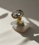 Ring in 18k Gold with Goddess Athena Coin (B-93)