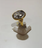Ring in 18k Gold with Goddess Athena Coin (B-93)