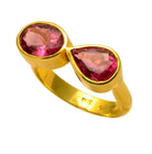 Ring in 18k Gold with Pink Tourmalines stones 3.55 c. (B-68)