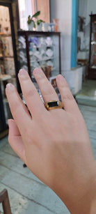 Ring in 18k Gold with a Green Tourmaline 5c (B-70)