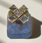 Ring in 18k gold and tourmalines multi color (B-112)