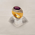 Ring in 18k gold with Amethyst stone and brilliants (B-105)
