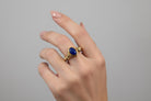 Ring in 18k gold with Lapis (B-150)