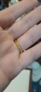 Ring in 18k gold with an amethyst stone (B-107)