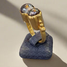 Ring in 18k with Gemini Black Tahitian Pearls (B-126)