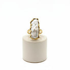Ring in 18k with a Baroque pearl (B-144)