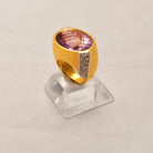 Ring in Gold 18k with amethyst and diamonds (B-88)