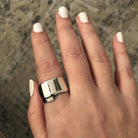 Ring in Sterling Silver with Decorative Black Patina (Oxidation) (DM-46)