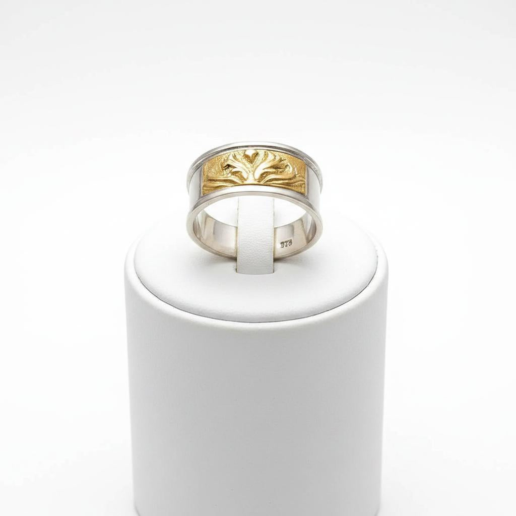 Ring in Sterling Silver with Gold 14k (DX-24)