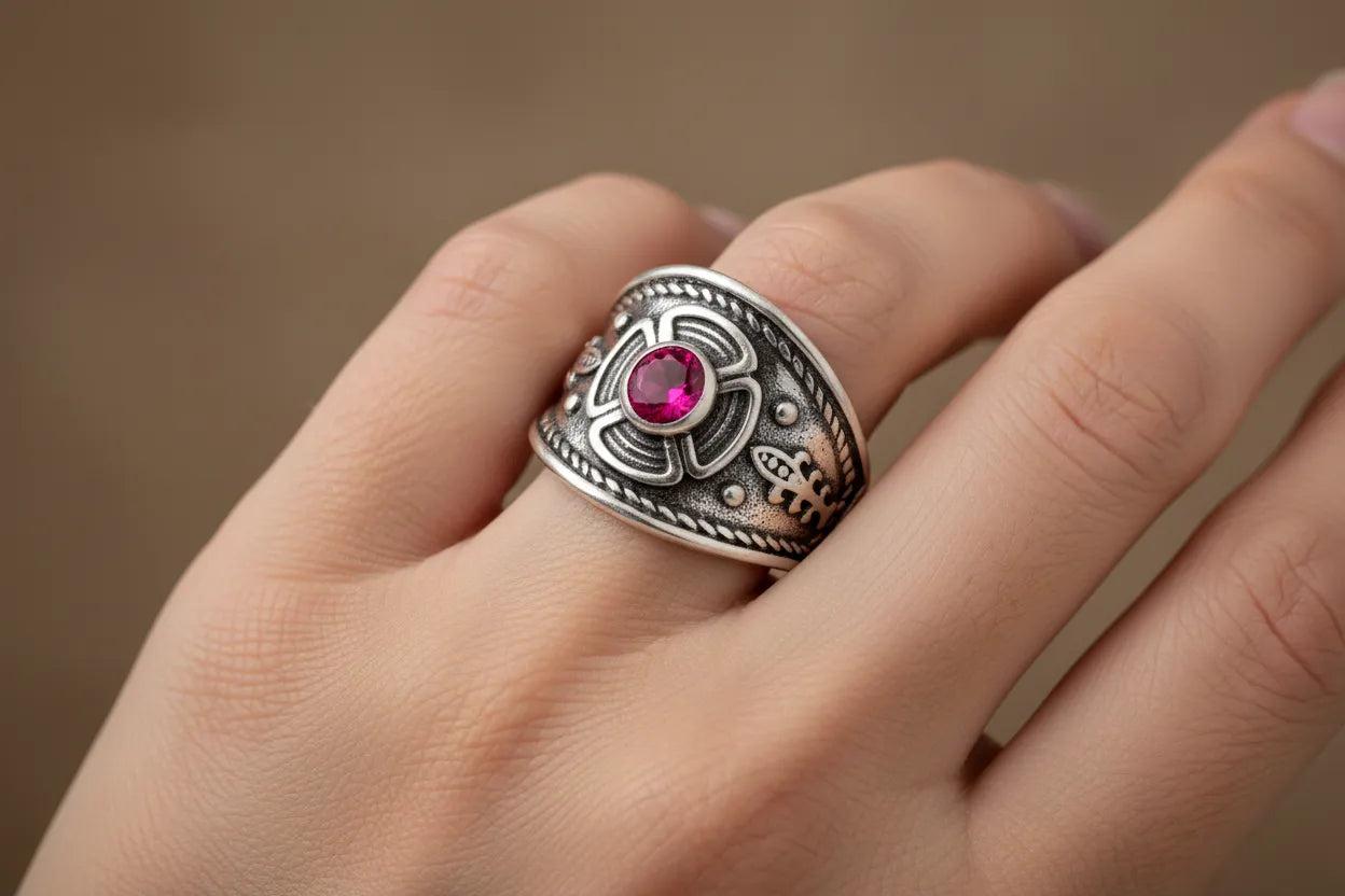 Ring in Sterling Silver with Zircon (DT-06)