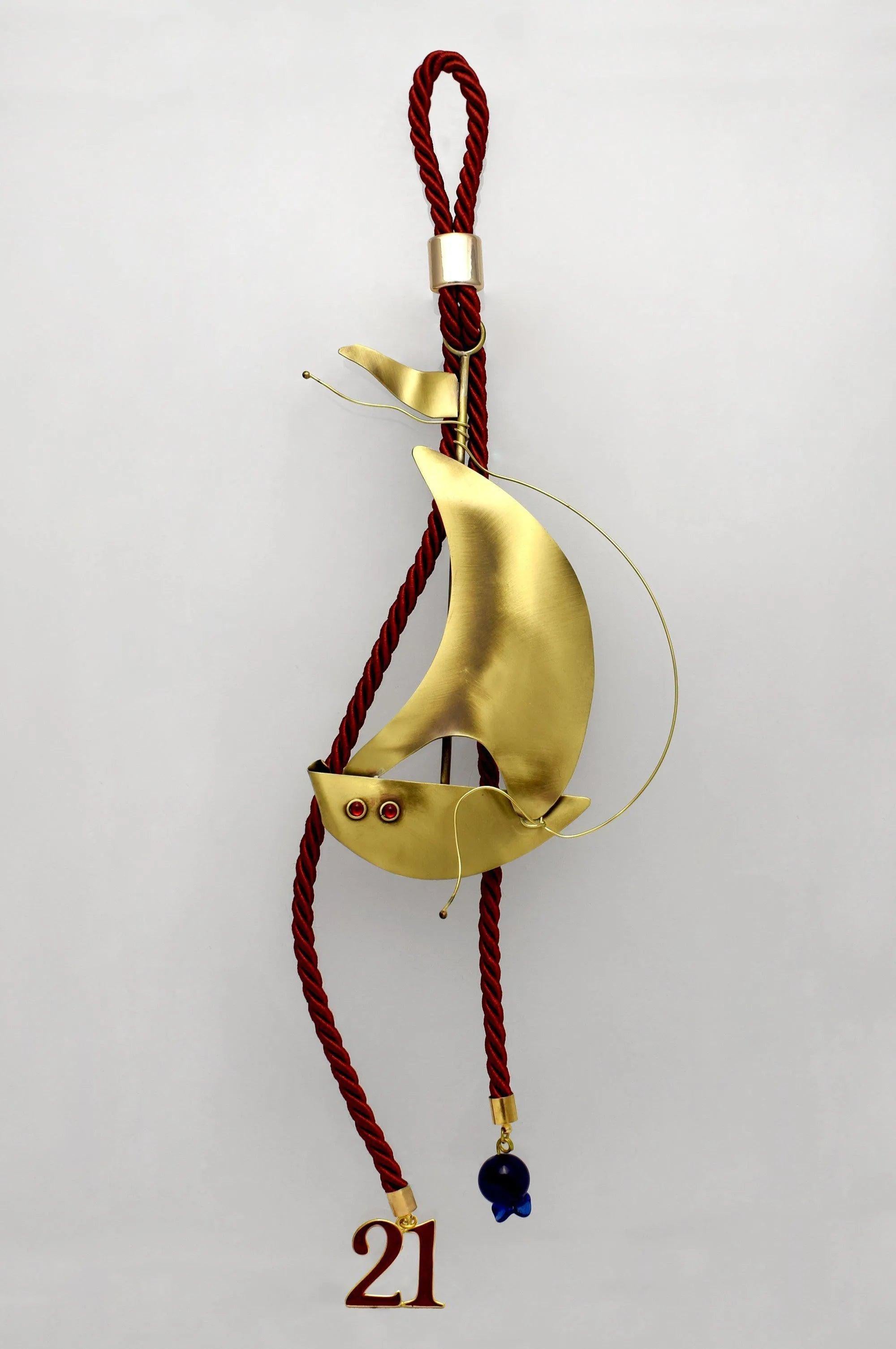 Sailboat - Decorative Sailboat, Home Decoration, Welcome Gift, Wall Hanger (XM-09)