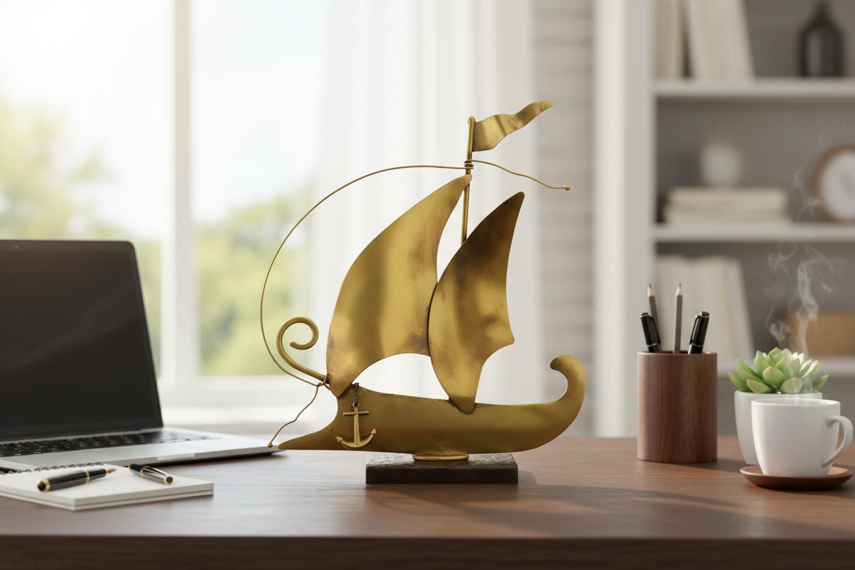 Sailboat - Decorative Sailboat, Home Decoration, Welcome Gift, Wall Hanger (XM-10)