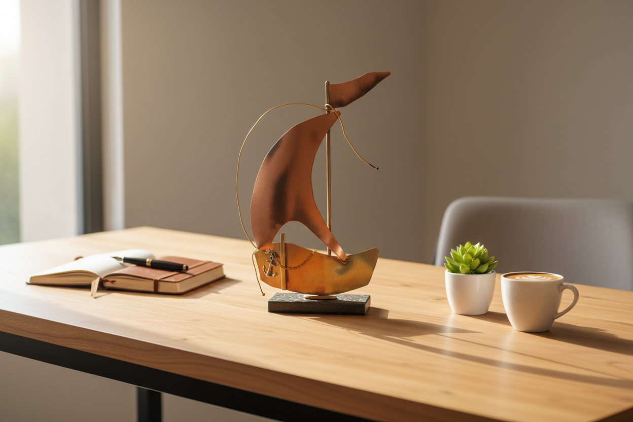 Sailboat - Decorative Sailboat, Home Decoration, Welcome Gift, Wall Hanger (XM-11)