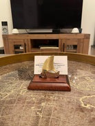 Sailboat Desk business card holder display in sterling silver (A-25-10)