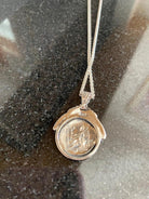 Sterling Silver Alexander Coin Pendant, Greek Drachma Jewelry (PE-99)