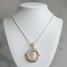 Sterling Silver Alexander Coin Pendant, Greek Drachma Jewelry (PE-99)