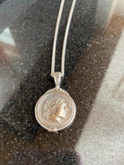 Sterling Silver Alexander the Coin Pendant, Greek Drachma Inspired Jewelry (PE-100)