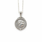 Sterling Silver Alexander the Coin Pendant, Greek Drachma Inspired Jewelry (PE-100)