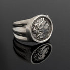 Sterling Silver Alexander the Great Coin Ring – Greek Inspired Handmade Jewelry (DT-103)