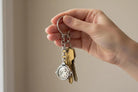 Sterling Silver Alexander the Keychain, Handmade Greek Key Ring (MP-04)
