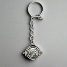 Sterling Silver Alexander the Keychain, Handmade Greek Key Ring (MP-04)