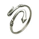 Sterling Silver Coiled Snake Bangle, Minoan Style Bracelet (B-52)