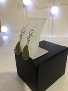Sterling Silver Greek Earrings, Moonstone Jasper Gemstone Dangle Jewelry (DV AG-09)