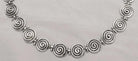 Sterling Silver Greek Spiral Necklace, Infinity Motif Jewelry (PE-04)