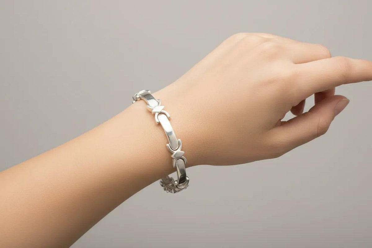 Sterling Silver Handmade Greek Bracelet, Timeless Design, Quality Craftsmanship (B-132)