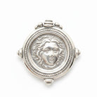 Sterling Silver Helios Sun God Coin Pendant, Ancient Greek Inspired Jewelry (PE-90)