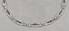 Sterling Silver Hercules Knot Necklace, Greek Handmade Zircon Jewelry (PE-27)