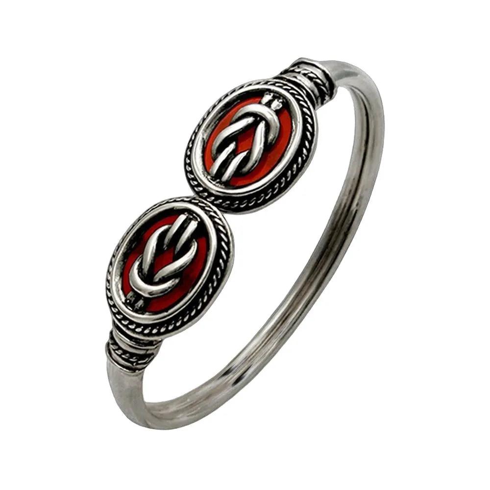 Sterling Silver Knot Bangle, Love Bangle (B-90)