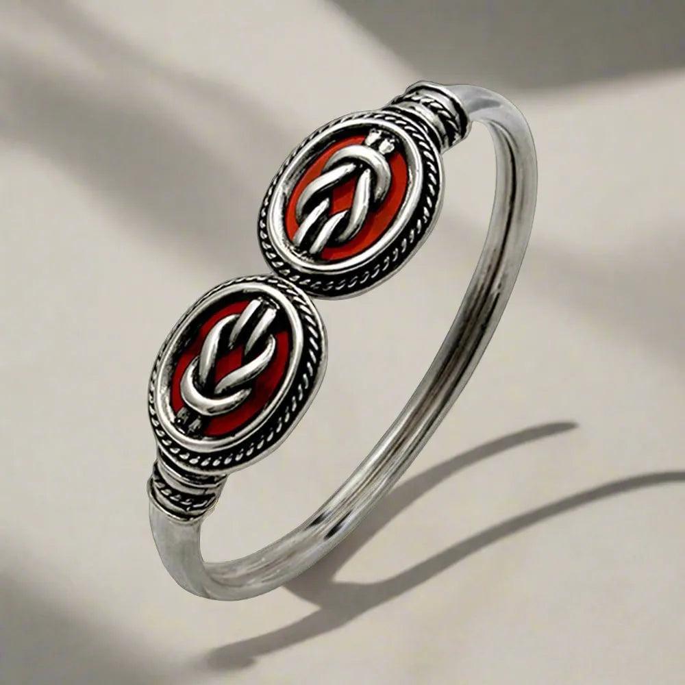 Sterling Silver Knot Bangle, Love Bangle (B-90)