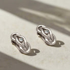 Sterling Silver Knot Earrings, Love Earrings (AG-04)