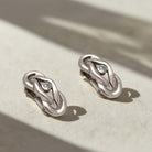 Sterling Silver Knot Earrings, Love Earrings (AG-04)
