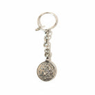 Sterling Silver Lysimachus Alexander the Keychain, Greek Macedonian Motif, Handmade Key Ring (MP-03)